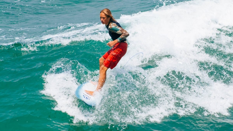 Young surfer at Pacific Beach