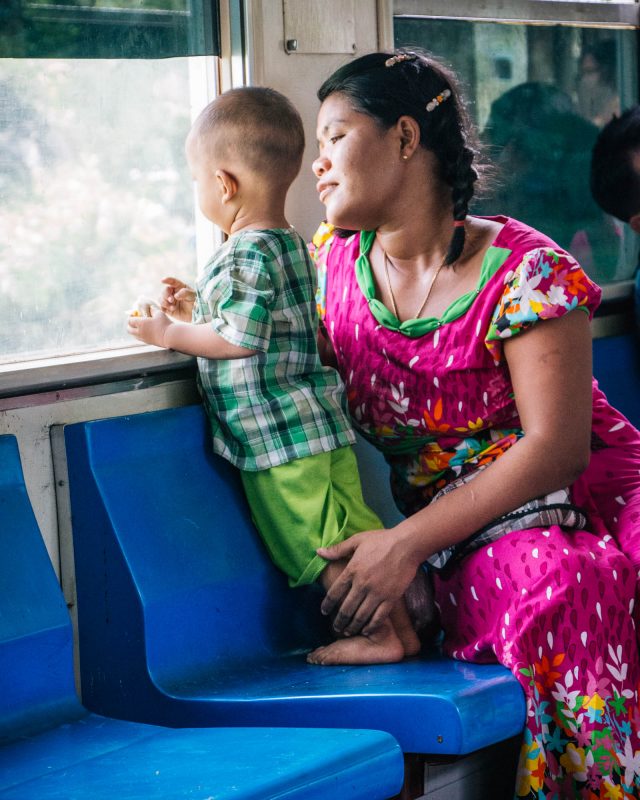 Burmese mother and child